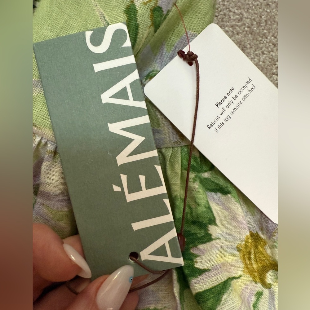 Alémais - Astra Floral Linen Minidress w Cut Outs - size US 6 - NWT - Picture 9 of 16